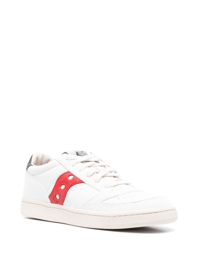 Shop Saucony Panelled Low-top Sneakers In White