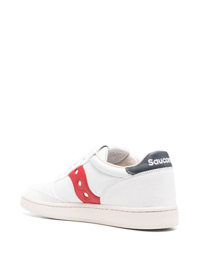 Shop Saucony Panelled Low-top Sneakers In White