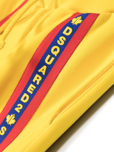 Shop Dsquared2 Colour-block Straight-leg Track Pants In Yellow