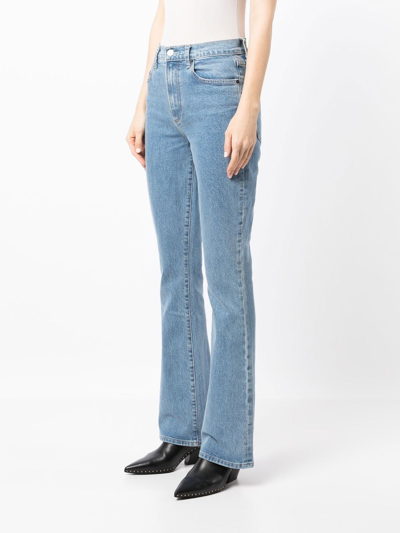 Le Jean Remy High Waist Flare Jeans In Blue