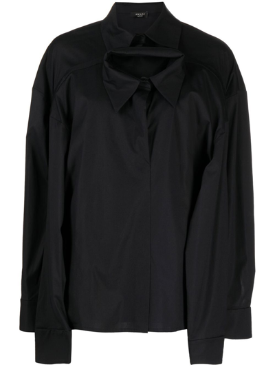 Shop A.w.a.k.e. Layered Long-sleeve Shirt In Black