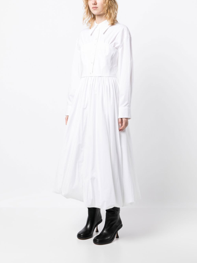 Shop A.w.a.k.e. Corset-style Shirt Dress In White