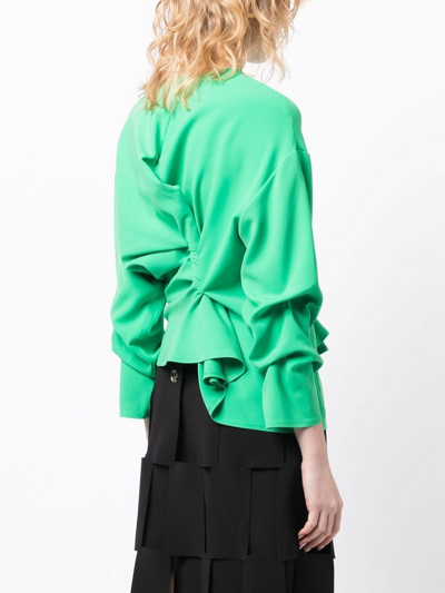 Shop A.w.a.k.e. Gathered-detail Top In Green