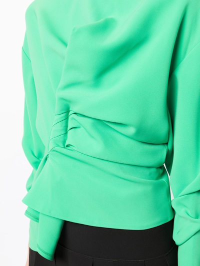Shop A.w.a.k.e. Gathered-detail Top In Green