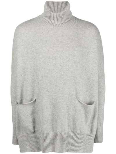 Shop Ma'ry'ya Roll-neck Alpaca-wool Sweater In Grey