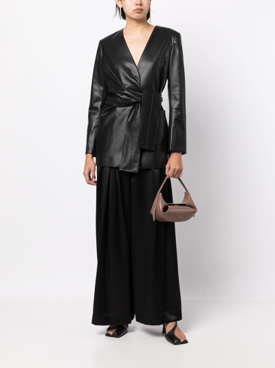 Goen J Wide-leg Pleated Trousers In Black