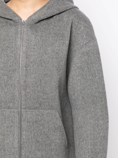 Goen J Zip-up Wool Jacket In Grey
