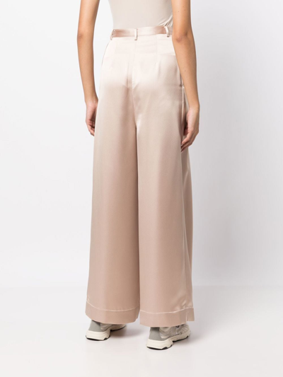 Goen J Pleated Wide-leg Trousers In Brown