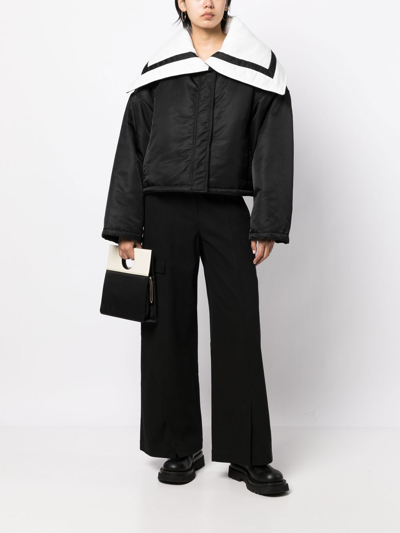Goen J Wide-leg Cargo Trousers In Black