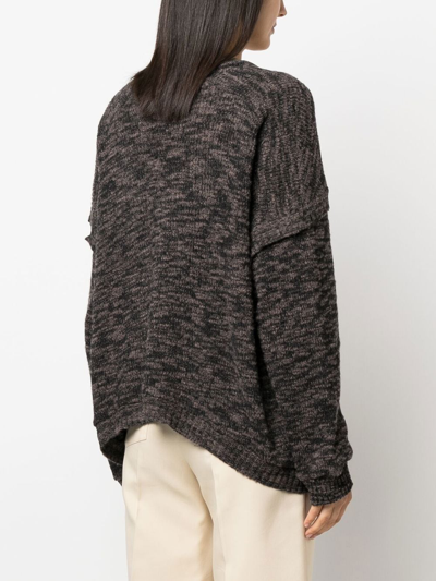 Shop Vitelli Embroidered-detail Knit Cardigan In Brown