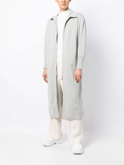 Shop Cfcl Milan Zipped Knitted Coat In Grey
