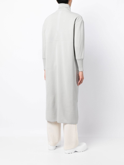 Shop Cfcl Milan Zipped Knitted Coat In Grey
