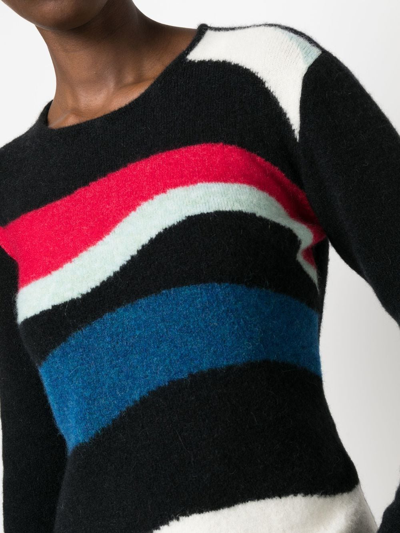 EMPORIO ARMANI ABSTRACT-PATTERN KNIT JUMPER 