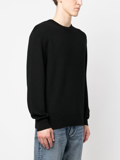 Shop Rag & Bone Ribbed-knit Crew-neck Sweater In Black