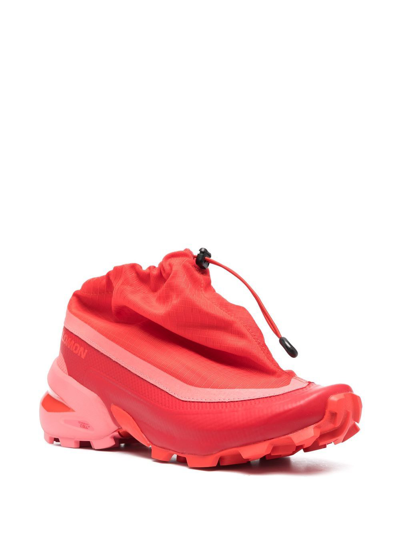 Mm6 Maison Margiela X Salomon Red Drawstring Low Top Sneakers In Pink,red |  ModeSens