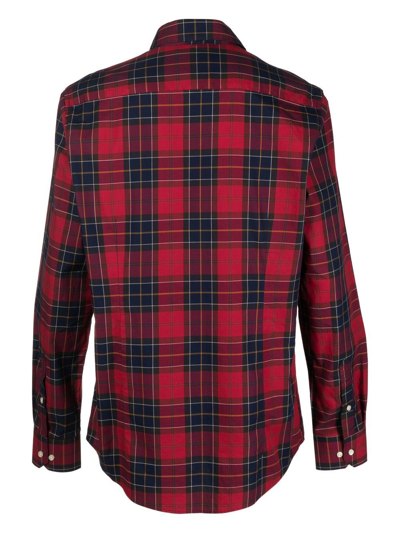 Shop Barbour Check-print Button-down Shirt In Red