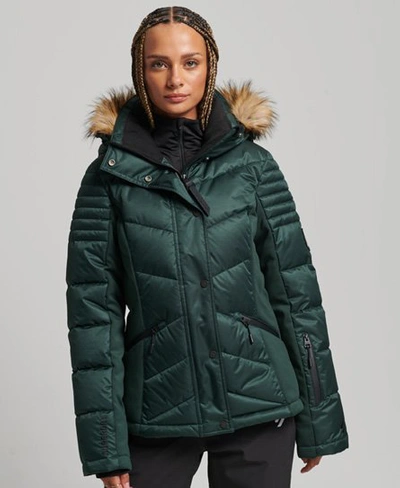 Superdry Women's Sport Snow Luxe Puffer Jacket Green | ModeSens