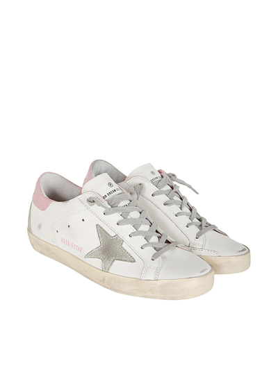 Golden Goose Super-star Used-effect Leather Sneakers With Suede Profiles