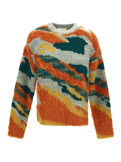 Shop Koché Wool Blended Intarsia Top In Multicolor