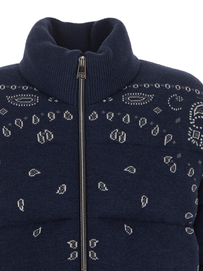 Alanui Puffer Bandana Jacket In Blue