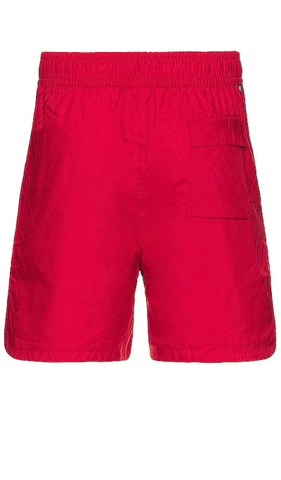 Shop Nike Club Woven Lined Flow Short In University Red & White