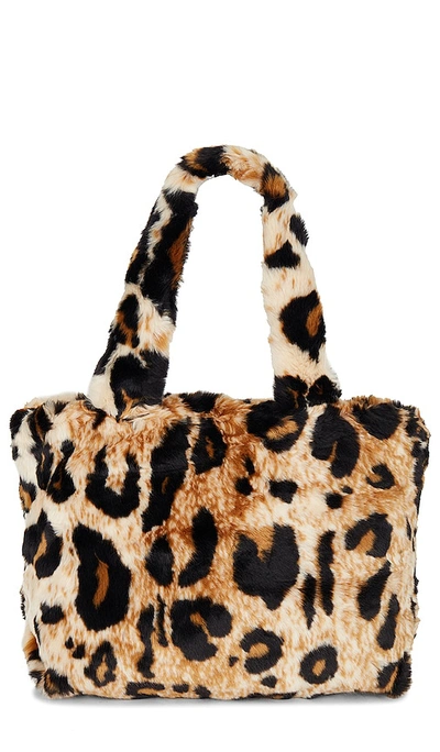 Jakke Tate Oversized Faux Fur Bag In Leopard | ModeSens