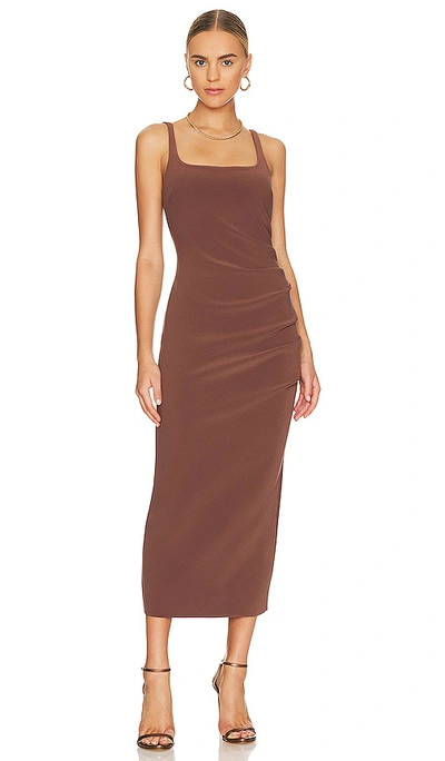 Shop Bec & Bridge Karina Midi Dress In Chocolate