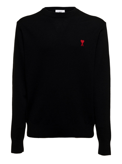 Shop Ami Alexandre Mattiussi Adc Crewneck Sweater In Black