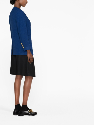 Shop Saulina Tailored Double-breasted Jacket In Blue
