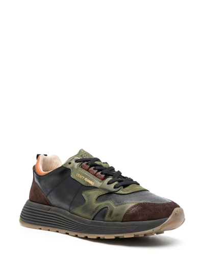 Moma Panelled Lace-up Sneakers In Black