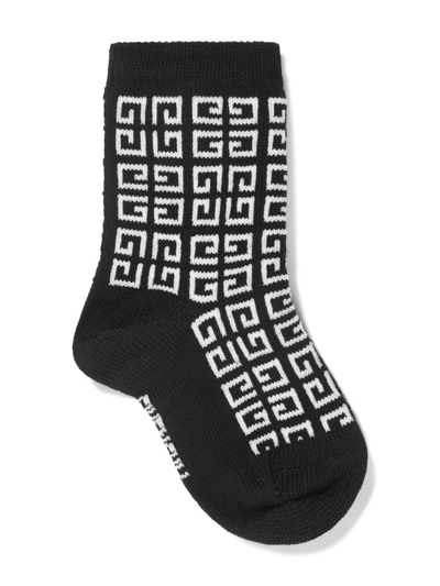 Shop Givenchy Gg-logo Cotton Socks In Black