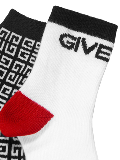 Shop Givenchy Gg-logo Cotton Socks In Black