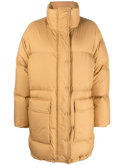 Stand Studio Edna Puffer Coat In Brown