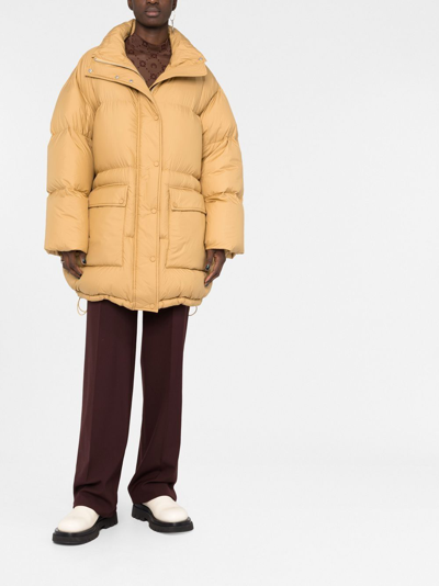 Stand Studio Edna Puffer Coat In Brown