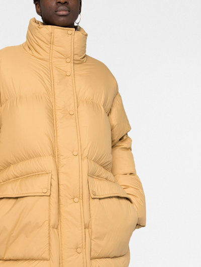 Stand Studio Edna Puffer Coat In Brown