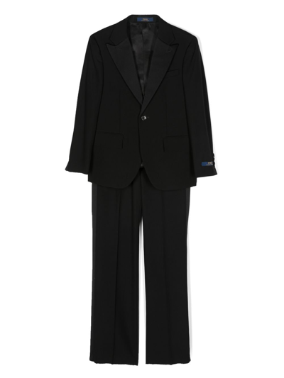 Shop Ralph Lauren Single-breasted Woollen Suit In Black