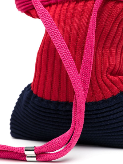 Shop Cfcl Strata Ribbed-knit Crossbody Bag In Pink