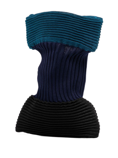 Shop Cfcl Strata Ribbed-knit Crossbody Bag In Blue