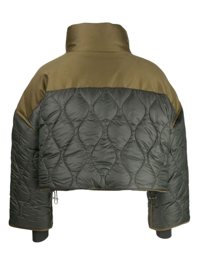 Amiri Green Quilted Puffer Down Jacket | ModeSens