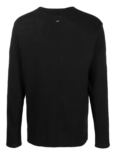 Shop Rag & Bone Long-sleeve Cotton T-shirt In Black
