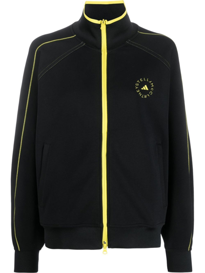 Shop Adidas By Stella Mccartney Logo-print Track Jacket In Black