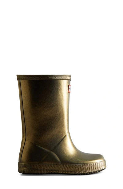 Shop Hunter First Classic Nebula Waterproof Rain Boot In Gold