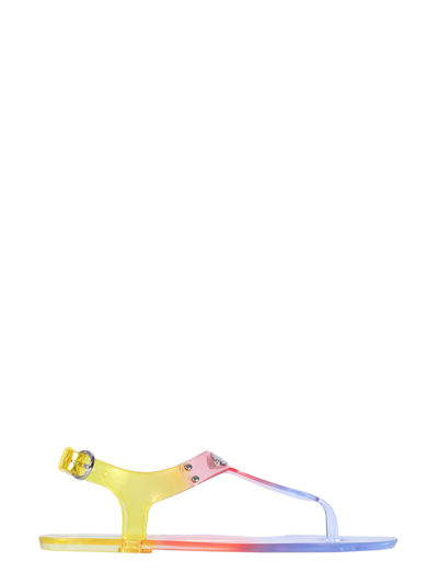 Shop Michael Michael Kors Shaded Print Sandals In Multicolour