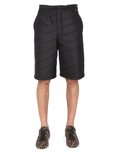 Fendi Bermuda In Lana In Black