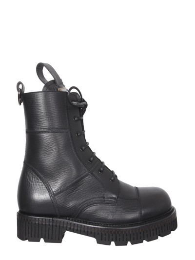 Dolce & Gabbana Man Ankle Boots Black Size 8.5 Calfskin In Black