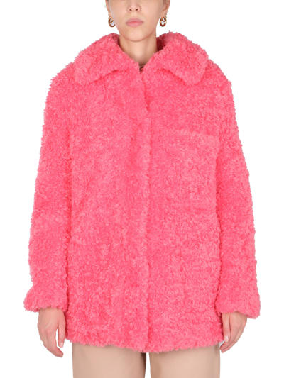 Shop Stella Mccartney Oversize Coat In Pink