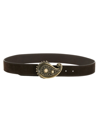 Shop Orciani Nubuck "nabucco" Belt In Brown