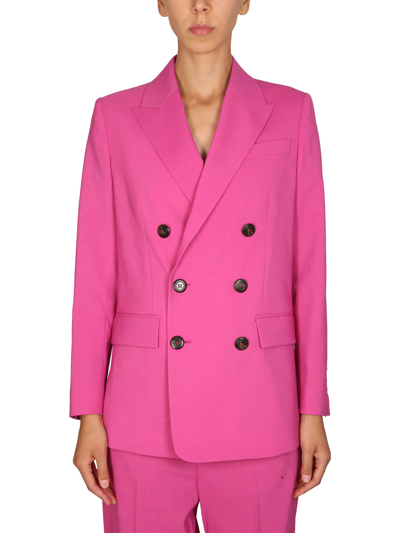 Dsquared2 Peak-lapel Double-breasted Blazer In Fuchsia