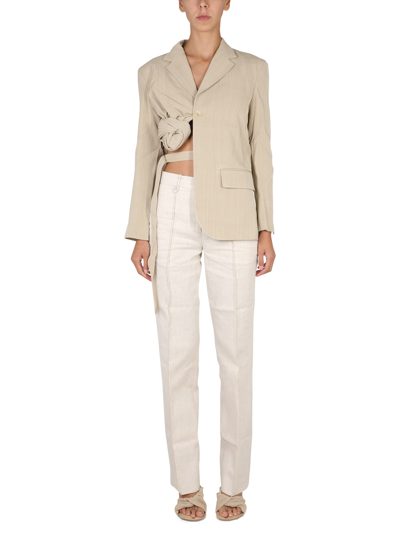 Shop Jacquemus "baccala" Jacket In Beige