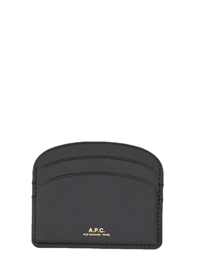 Shop Apc Demi Lune Card Holder In Black